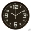 Horloge silencieuse - verre - D30 cm - Noir- Atmosphera