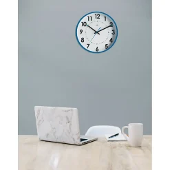 Horloge silencieuse Abylis diamètre 30cm - Bleu canard - Orium