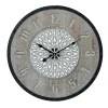 Horloge Suspendue Horloges Murales Brun Noir Mdf Métal Style Vintage