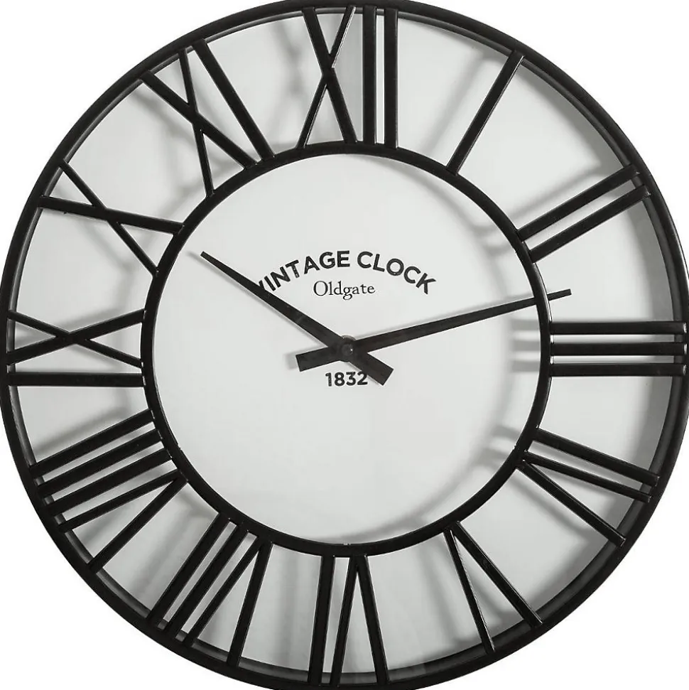 Horloge Vintage - noir D35 cm - Atmosphera