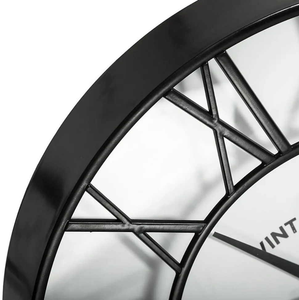 Horloge Vintage - noir D35 cm - Atmosphera