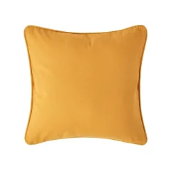 Housse coussin uni jaune moutarde - 60 x 60 cm - HOMESCAPES