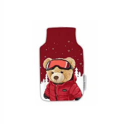 Housse de bouillotte Petit ours au ski