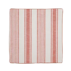 Housse de coussin - Effet rayures d'antan (60x60 cm - Rouge)