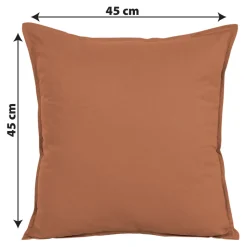 Housse de coussin 100% coton Hiva terracotta l.45 x H.45cm GoodHome