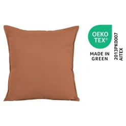 Housse de coussin 100% coton Hiva terracotta l.45 x H.45cm GoodHome