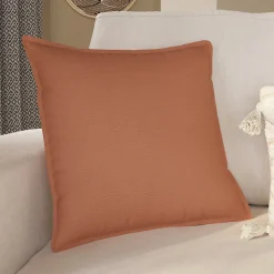 Housse de coussin 100% coton Hiva terracotta l.45 x H.45cm GoodHome