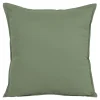 Housse de coussin 100% coton Hiva vert kaki clair l.60 x H.60cm GoodHome