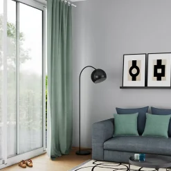 Housse de coussin 100% coton Hiva bleu l.60 x H.60cm GoodHome