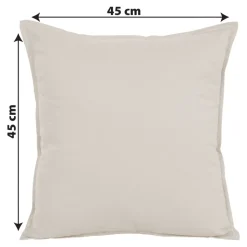 Housse de coussin 100% coton Hiva beige l.45 x H.45cm GoodHome