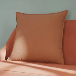 Housse de coussin 100% coton Jalna Terracotta l.45 x H.45cm GoodHome