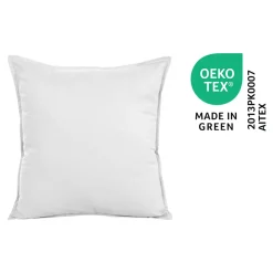 Housse de coussin 100% coton blanc l.45 x H.45 cm GoodHome Hiva