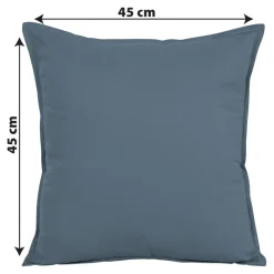 Housse de coussin 100% coton Hiva bleu l.45 x H.45cm GoodHome