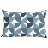 Housse de coussin 100% coton Peca imprimé géométrique bleu marine l.60 x H.40cm GoodHome
