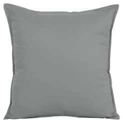 Housse de coussin 100% coton Hiva gris l.60 x H.60cm GoodHome