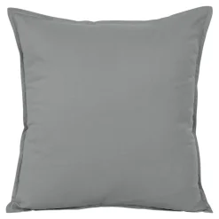 Housse de coussin 100% coton Hiva gris l.60 x H.60cm GoodHome