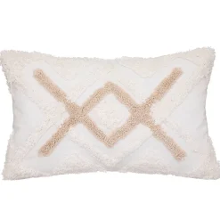 Housse de coussin - coton tufté - ivoire - 30x50 cm - Atmosphera