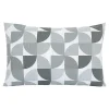 Housse de coussin 100% coton Peca imprimé géométrique gris l.60 x H.40cm GoodHome