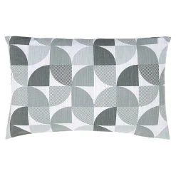 Housse de coussin 100% coton Peca imprimé géométrique gris l.60 x H.40cm GoodHome