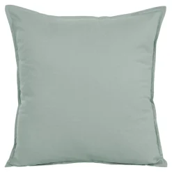Housse de coussin 100% coton vert celadon l.45 x H.45cm GoodHome Hiva