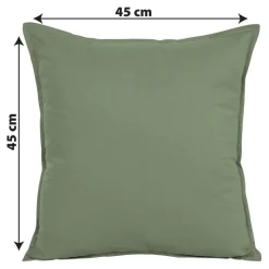 Housse de coussin 100% coton Hiva vert kaki clair l.45 x H.45cm GoodHome