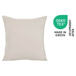 Housse de coussin 100% coton Hiva beige l.60 x H.60cm GoodHome