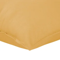 Housse de coussin 100% coton Hiva jaune ocre l.45 x H.45cm GoodHome