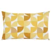 Housse de coussin 100% coton Peca imprimé géométrique jaune l.60 x H.40cm GoodHome