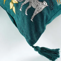 Housse de coussin bleu en coton (40x40 cm - Bleu)