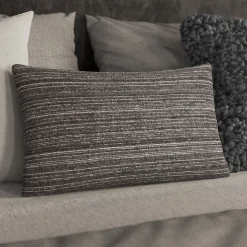 Housse de coussin chenille Tman gris l.50 x H.30cm GoodHome