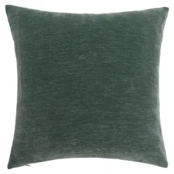 Housse de coussin chenille Isti vert emeraude l.45 x H.45cm GoodHome