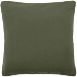 Housse de coussin coton fil teint 45x45 cm HONO DÉCO vert kaki
