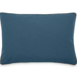Housse de coussin coton fil teint 40x60 cm HONO DÉCO bleu marine