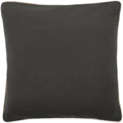 Housse de coussin coton fil teint 45x45 cm HONO DÉCO noir caviar