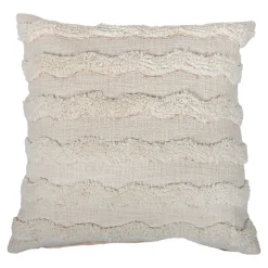 Housse de coussin coton tufté Mulyo imprimé bohème blanc cassé l.45 x H.45cm GoodHome