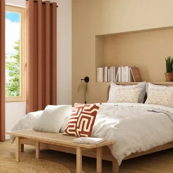 Housse de coussin coton tufté Manille imprimé bohème beige 50 x 30 cm GoodHome
