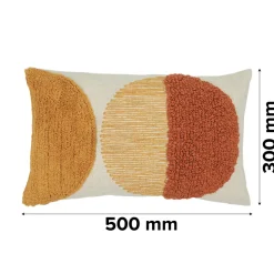 Housse de coussin coton tufté Tageu imprimé géométrique multicouleurs l.50 x H.30 GoodHome