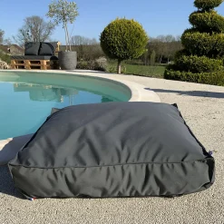 Housse de coussin de sol extérieure (71x71x15 cm - Gris anthracite)