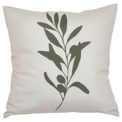 Housse de coussin d'extérieur Tileo 40x40cm motif feuille beige et vert - Atmosphera