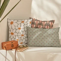 Housse de coussin d'extérieur Lilio vert céladon 30x50cm - Atmosphera