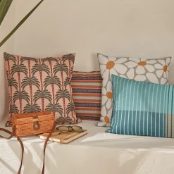 Housse de coussin d'extérieur Albin lin 40x40cm - Atmosphera