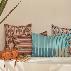 Housse de coussin d'extérieur Eryn vert 30x50cm - Atmosphera