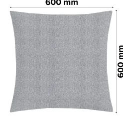 Housse de coussin Dumi gris l.60 x H.60cm GoodHome