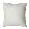 Housse de coussin effet fourrure Bolu blanc l.45 x H.45cm GoodHome