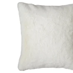 Housse de coussin effet fourrure Bolu blanc l.45 x H.45cm GoodHome