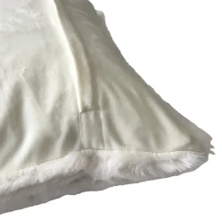 Housse de coussin effet fourrure Bolu blanc l.45 x H.45cm GoodHome