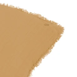 Housse de coussin effet gaze de coton marron camel L.45 x l.45cm GoodHome
