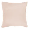 Housse de coussin effet gaz de coton beige rose L.45 x l.45cm GoodHome