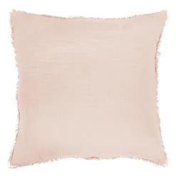 Housse de coussin effet gaz de coton beige rose L.45 x l.45cm GoodHome