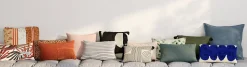 Housse de coussin effet gaz de coton beige rose L.45 x l.45cm GoodHome
